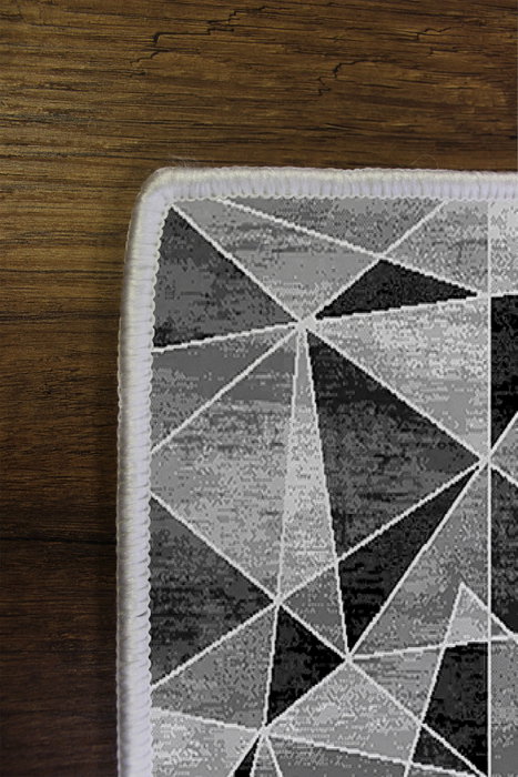 Conceptum Alfombra W942 Gris Poliéster Lavable a Máquina Antideslizante 80x120 cm